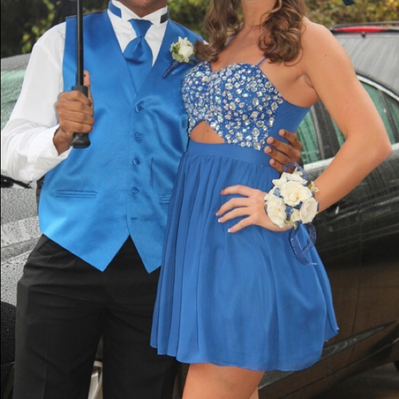 Royal Blue Jem Mini Dress - Picture 5 of 5